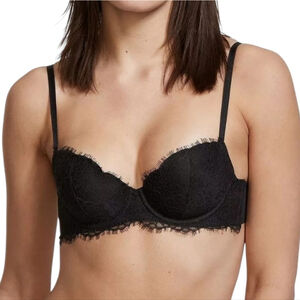 Victoria's Secret Dream Angels Black Lace Bra Full Coverage 38DDD NEW